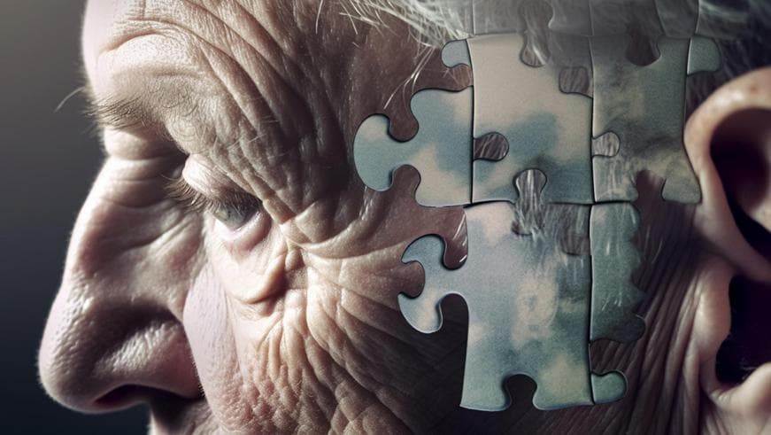 Memory loss dementia and Alzheimer concept .