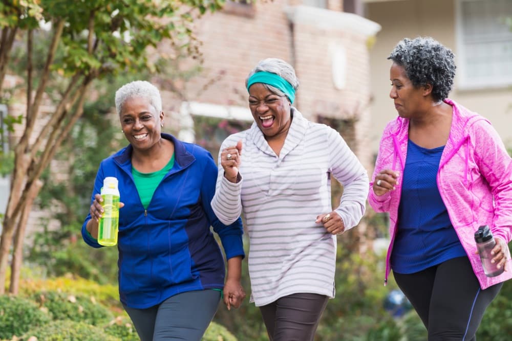 Seniors going for a brisk walk